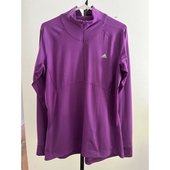 EUC Adidas Purple Climalite Womens XL Long Sleeve Half-Zip - Picture 1 of 6